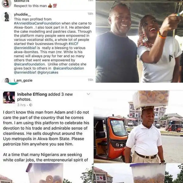 Annie Idibia With The Doughnut Selling Man Spotted In Akwa Ibom (photos)